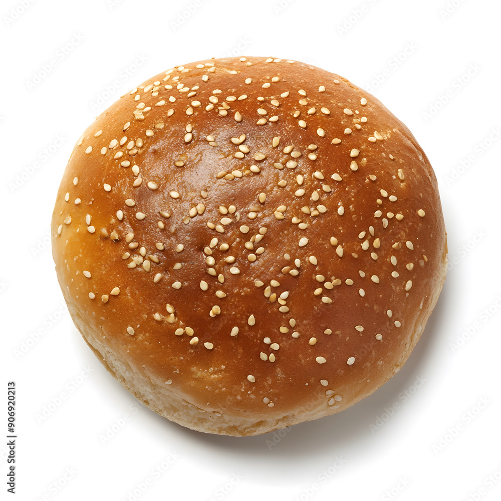 Top view of hamburger bun, isolated on white background Top view of hamburger bun, isolated on white background