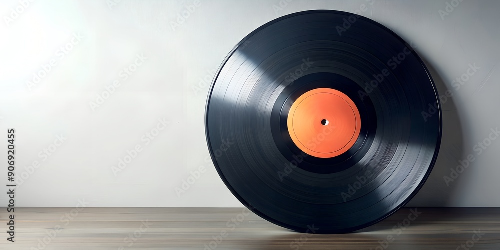 Obraz premium Schallplatte Vinyl Schellack Vinylscheibe Scheibe Platte AI-Created Content