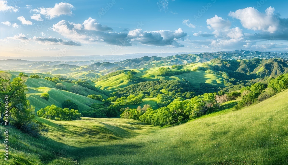 Captivating summer vacation vista showcasing a picturesque landscape lush greenery, rolling hills Captivating summer vacation vista showcasing a picturesque landscape lush greenery, rolling hills