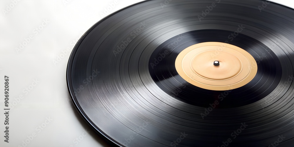 Obraz premium Schallplatte Vinyl Schellack Vinylscheibe Scheibe Platte AI-Created Content