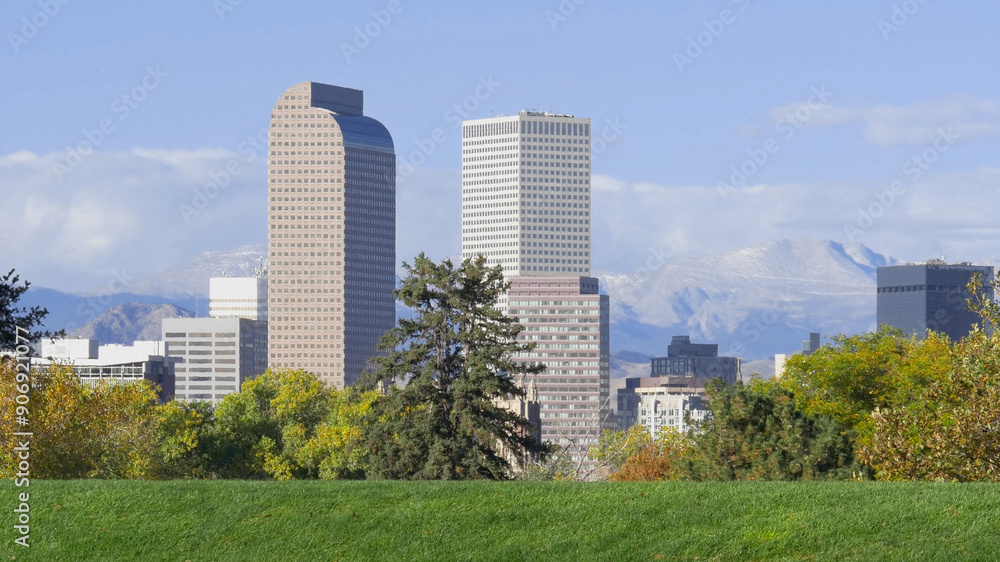 Downtown Denver Colorado from City Park Golf Course Downtown Denver Colorado from City Park Golf Course
