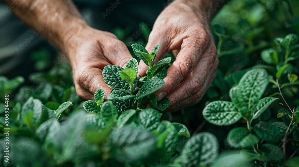 a person holding a plant in their hands a person holding a plant in their hands