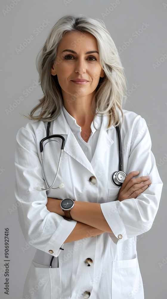 Confident Female Doctor Professional Healthcare Provider Smiling Stethoscope White Coat Portrait. AI Generated Confident Female Doctor Professional Healthcare Provider Smiling Stethoscope White Coat Portrait. AI Generated