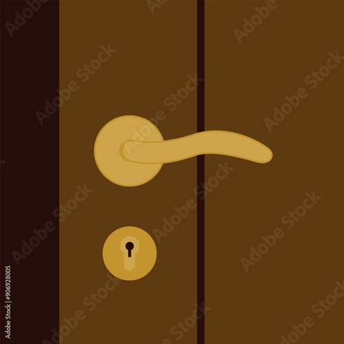 Lock door cartoon vector. free space for text. wallpaper. background.