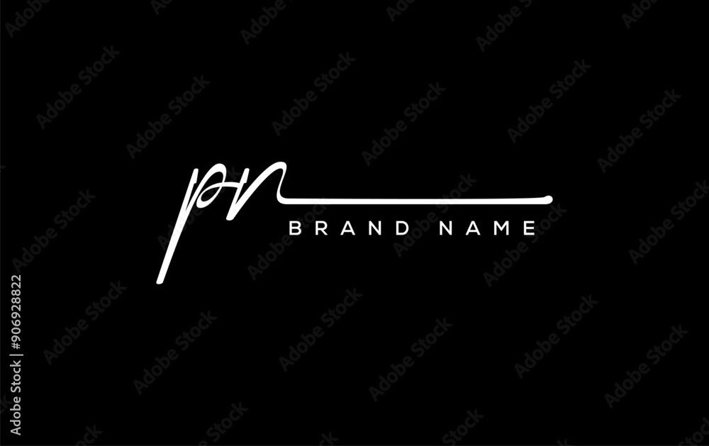 PN letter beauty handwriting vector logo. PN letter beauty handwriting vector logo.