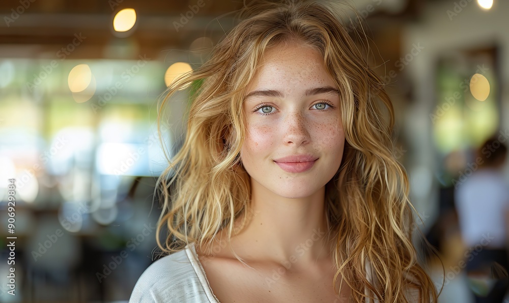 A Caucasian girl proudly displays her driver's license. A Caucasian girl proudly displays her driver's license.