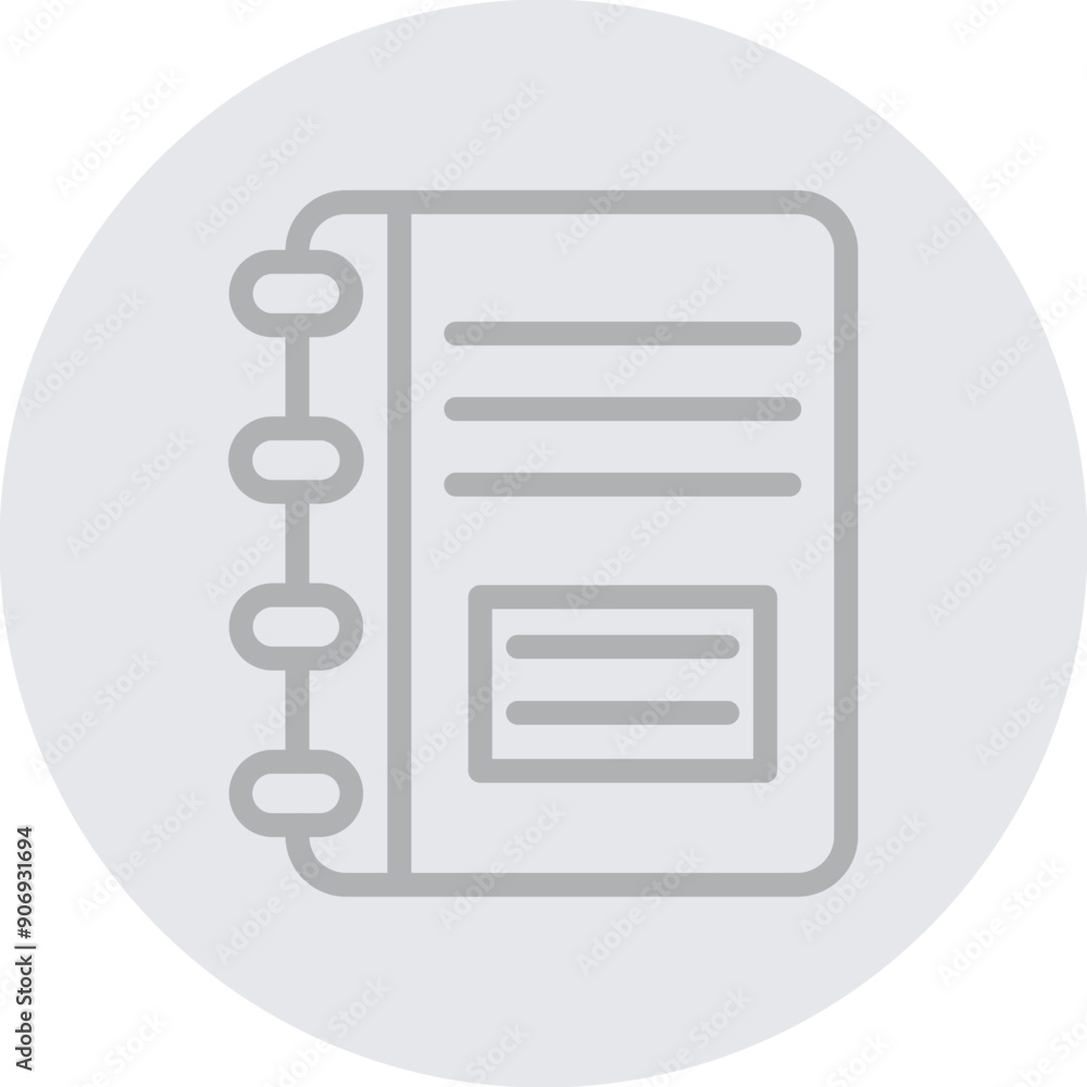 Note Book Vector Line Grey Circle Grey Note Book Vector Line Grey Circle Grey