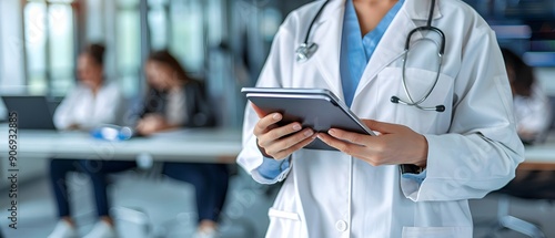 Healthcare Professional Teamwork Technology Consultation Medical Setting. AI Generated