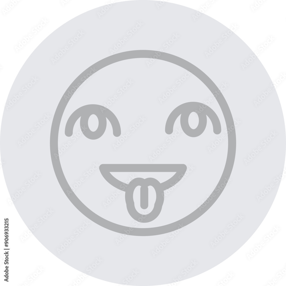 emoji Tongue Out Vector Line Grey Circle Grey emoji Tongue Out Vector Line Grey Circle Grey