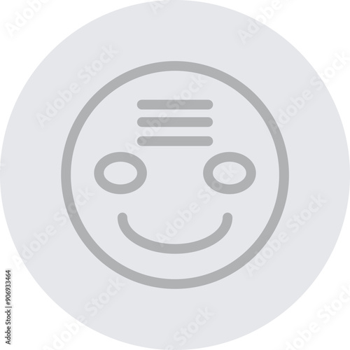 emoji pundat Vector Line Grey Circle Grey