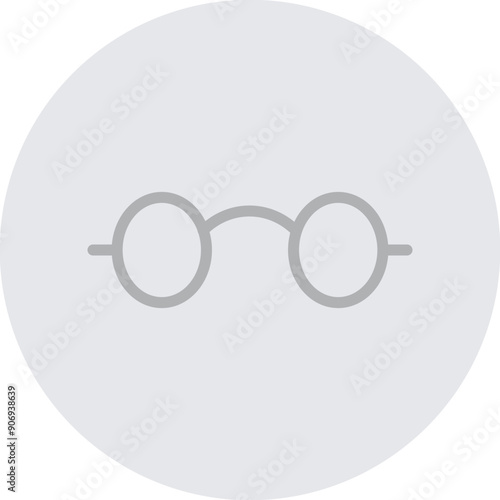 Reading Glasses Vector Line Grey Circle Grey
