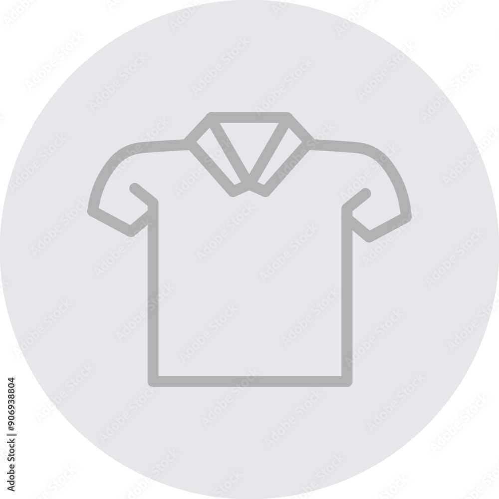 Casual Shirt Vector Line Grey Circle Grey Casual Shirt Vector Line Grey Circle Grey