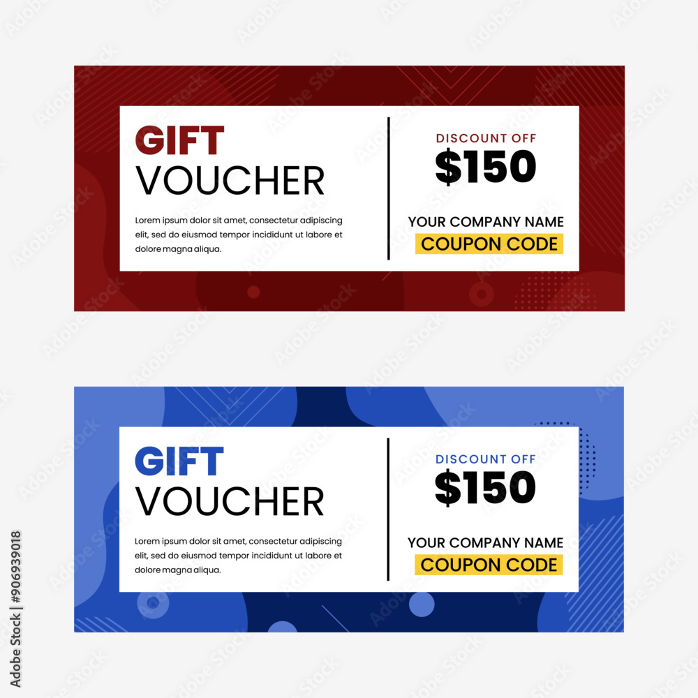 Obraz premium Colorful gift voucher horizontal banners