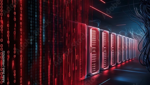 server room security, data center server, web host warehouse data server cabinets network storage database. ata center rack server on server room