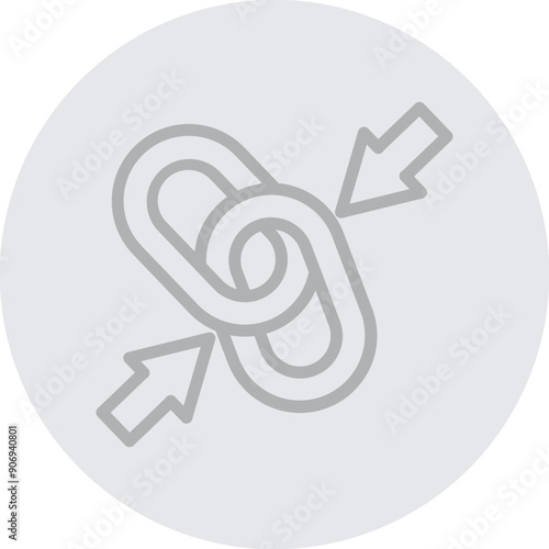 Internal Linking Vector Line Grey Circle Grey