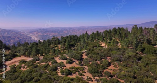 Cuyama Valley and Pine Tree Forests Aerial Video  photo