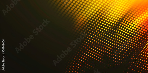 Wallpaper Mural Yellow-orange glowing abstract color gradient wave shape on black grainy background copy space design minimal banner header cover poster design Torontodigital.ca