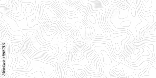 Vector diagonal topography wave line vector grid map. white wave line geography landscape Topo contour map on white background. Geographic mountain relief diagram line wave carve pattern.