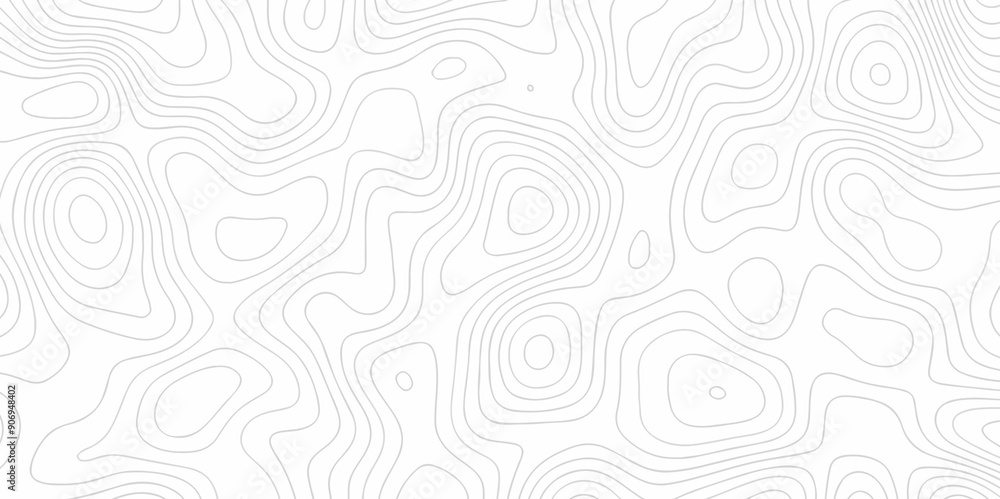 Fototapeta premium Vector drawing Topography wave line vector grid map. white wave line geography landscape Topo contour map on white background. Geographic mountain relief diagram line wave carve pattern.