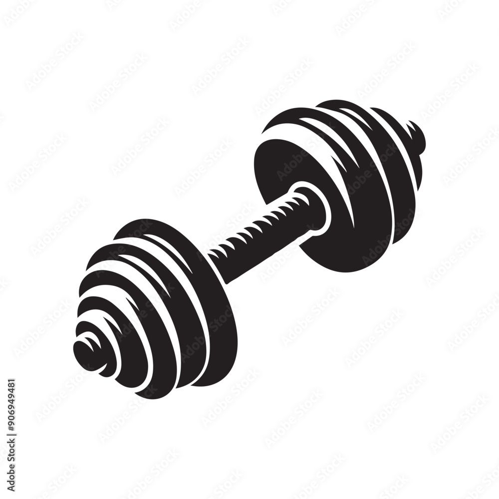 Dumbbells silhouette vector illustration Dumbbells silhouette vector illustration
