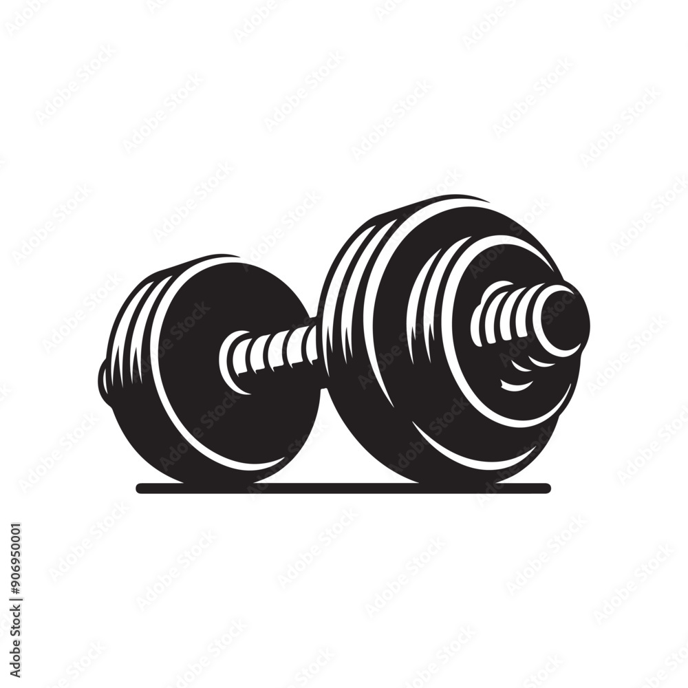 Dumbbells silhouette vector illustration Dumbbells silhouette vector illustration