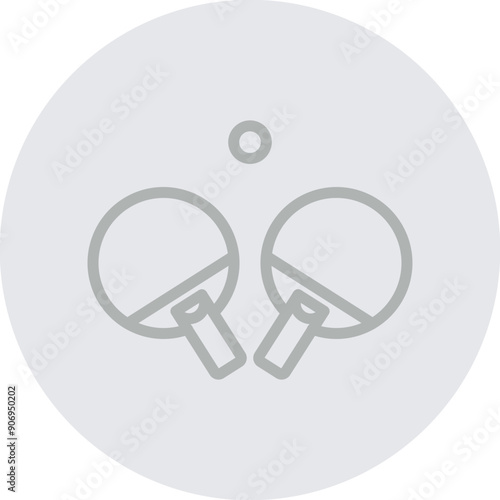 tabletennis Vector Line Grey Circle Grey