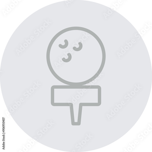 golfball Vector Line Grey Circle Grey