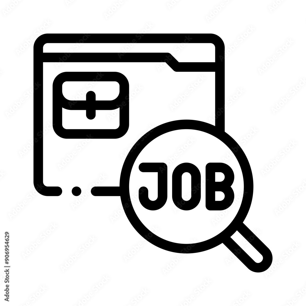 job search line icon job search line icon