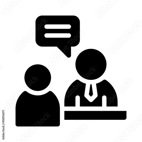 interview glyph icon