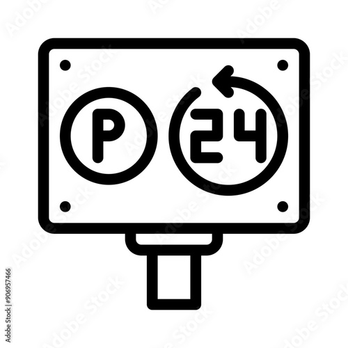 overnight line icon