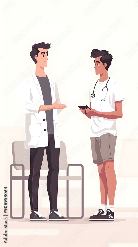 Medical Consultation Young Doctor Patient Interaction Healthcare Setting Guidance. AI Generated Medical Consultation Young Doctor Patient Interaction Healthcare Setting Guidance. AI Generated