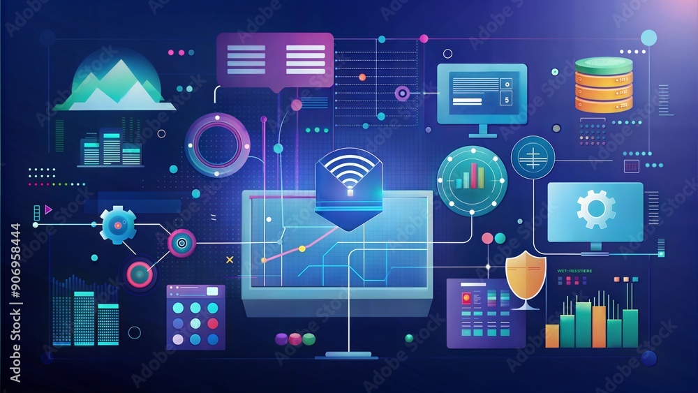 data technology background data technology background