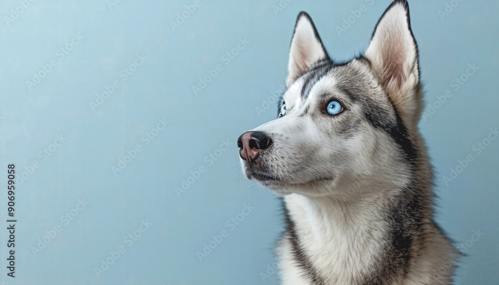 a close up of a dog with blue eyes a close up of a dog with blue eyes