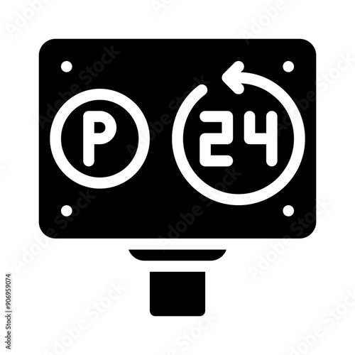 overnight glyph icon