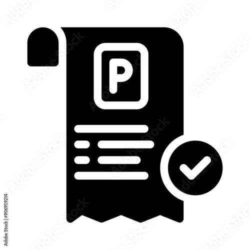 parking glyph icon