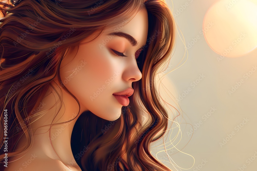 Serene Beauty: A Profile of Grace and Elegance in Soft Light Serene Beauty: A Profile of Grace and Elegance in Soft Light