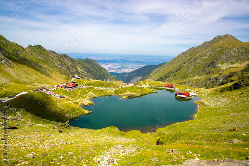 Tableau sur toile Landscape of Balea lake in Fagaras mountains - Romania