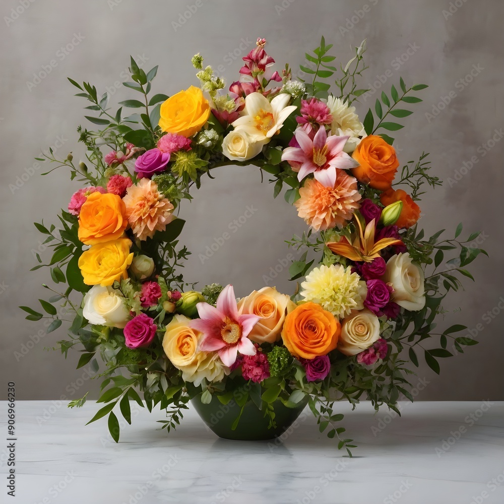 a captivating image of a circleshaped flower a captivating image of a circleshaped flower