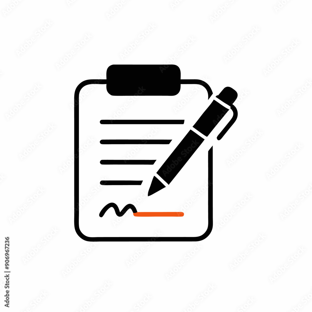 A notepad sign with pen vector illustration, isolated white background (14) A notepad sign with pen vector illustration, isolated white background (14)