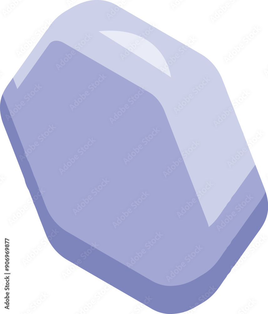 Simple hexagon soap bar is laying on a white surface, suggesting cleanliness and hygiene Simple hexagon soap bar is laying on a white surface, suggesting cleanliness and hygiene
