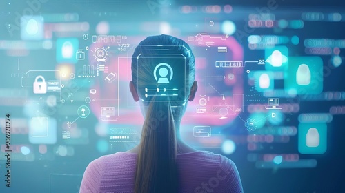 Illustration of a user accessing applications with least privilege principles, Zero Trust Network Access, minimal access rights