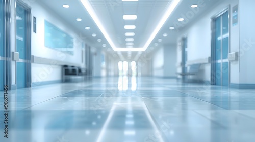 Wallpaper Mural Bright and Spacious Hospital Corridor with Modern Design Torontodigital.ca