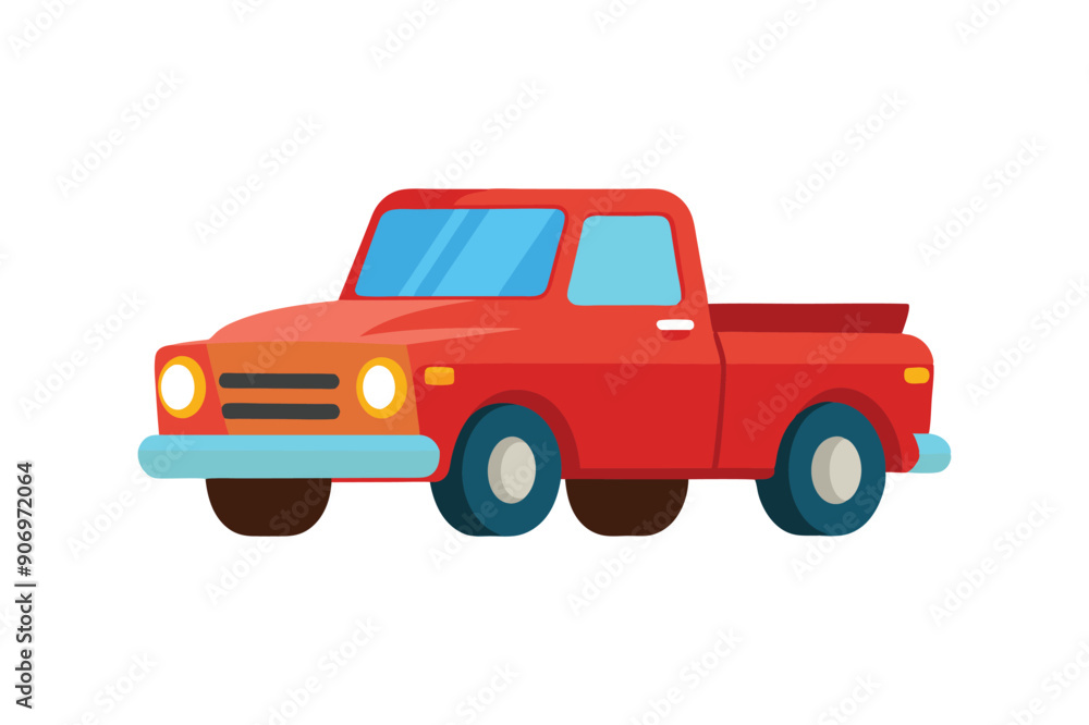 cartoon pickup truck vector art illustration cartoon pickup truck vector art illustration