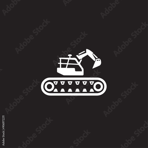 CRAWLER CARRIER in cartoon, doodle style . Image for t-shirt, web, mobile apps and ui. Isolated 2d vector illustration in logo, icon, sketch style, Eps 10, black and white. AI Generative