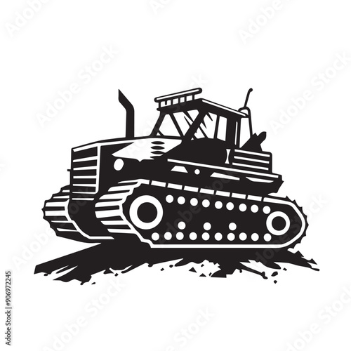 CRAWLER CARRIER in cartoon, doodle style . Image for t-shirt, web, mobile apps and ui. Isolated 2d vector illustration in logo, icon, sketch style, Eps 10, black and white. AI Generative