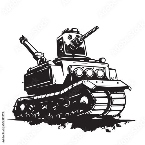 CRAWLER CARRIER in cartoon, doodle style . Image for t-shirt, web, mobile apps and ui. Isolated 2d vector illustration in logo, icon, sketch style, Eps 10, black and white. AI Generative