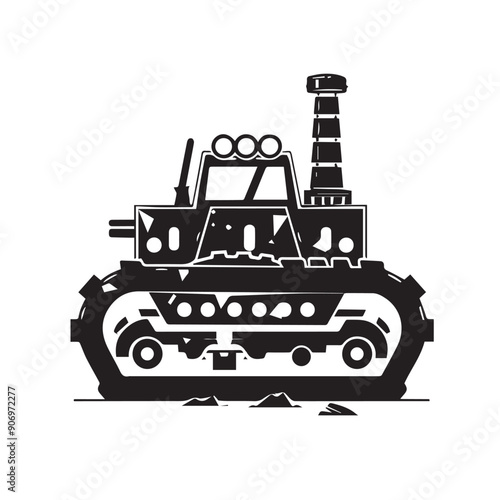 CRAWLER CARRIER in cartoon, doodle style . Image for t-shirt, web, mobile apps and ui. Isolated 2d vector illustration in logo, icon, sketch style, Eps 10, black and white. AI Generative