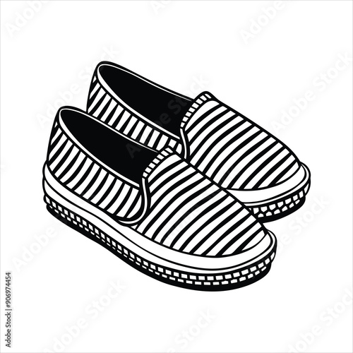 Espadrilles black vector
