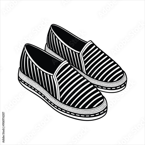 Espadrilles black vector