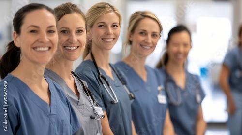 Healthcare Professionals Engaging in Conversation in a Hospital Setting